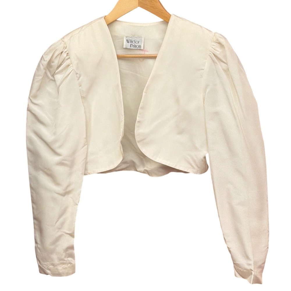 Vintage 90's Windsor Fashions Bolero Jacket Bridal Regencycore Minimalist